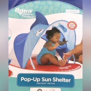 Aqua-Leisure UPF 50+ Pop-Up Shark Baby Sun Shelter 40” x  25” NWT